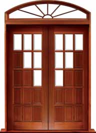 15 panel diagonal: door in frame