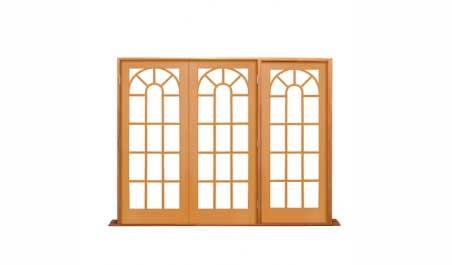 conservatory: 2 doors + 1 fixture on right