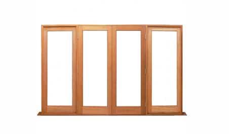 double glazed single light: 2 doors + 2 fixtures on sides