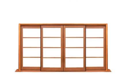 4 light horizontal: four sash window (2 sliding)