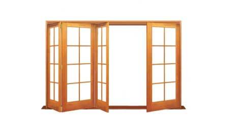 8 light: four door bifold - 3 one way + 1 flapper