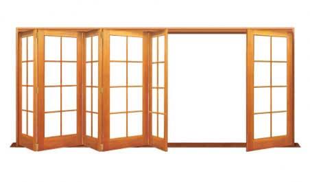 8 light: six door bifold - 5 one way + 1 flapper