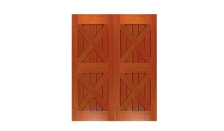 cross brace double barn door: doors only