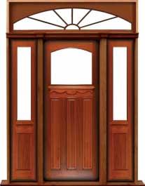 federation archtop: single door + sidelight on left