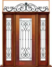 iron grille: door in frame