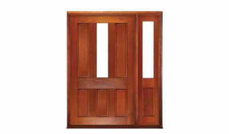 vermont center glazed: single door + sidelight on right