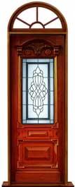 chateau leadlight: door in frame