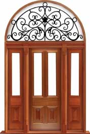 glazed cricket bat: door in frame