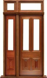 glazed cricket bat: door in frame