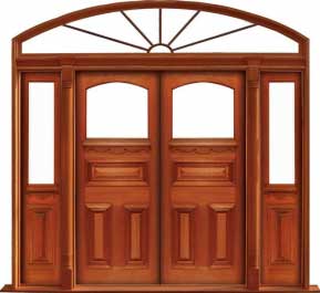 edwardian: double door +  two sidelights