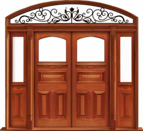 edwardian: double door +  two sidelights