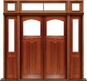 federation archtop: single door + sidelight on left