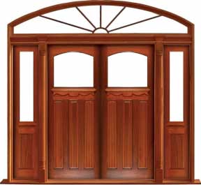 federation archtop: single door + sidelight on left