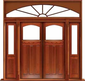 federation archtop: single door + sidelight on left