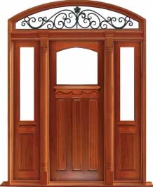 federation archtop: single door + sidelight on left