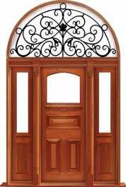 federation archtop: single door + sidelight on left