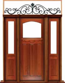 federation archtop: single door + sidelight on left