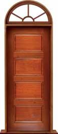 horizontal 4 panel: door in frame