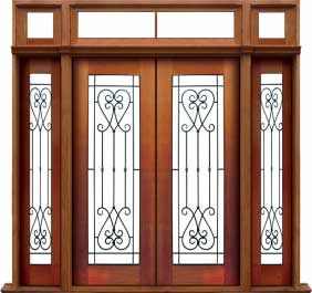 iron grille: door in frame