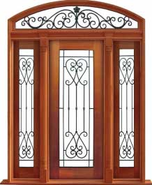 iron grille: door in frame
