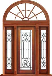 iron grille: door in frame