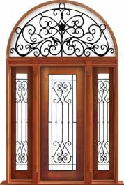 iron grille: door in frame