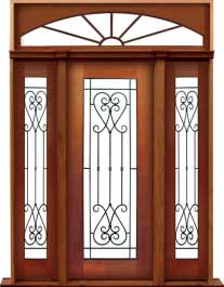iron grille: door in frame