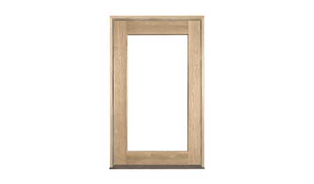 single light oak pivot: door in frame